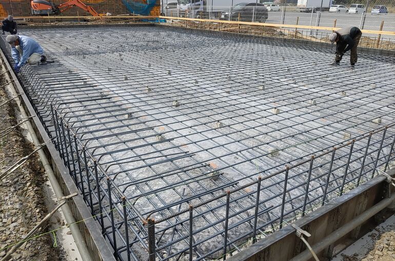 茨城県、土浦市で基礎工事。