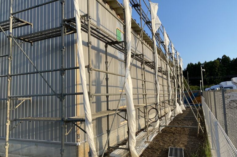 茨城県、土浦市で外壁工事。